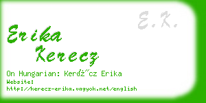 erika kerecz business card